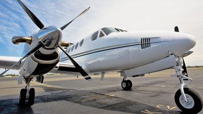 Private plane on tarmac