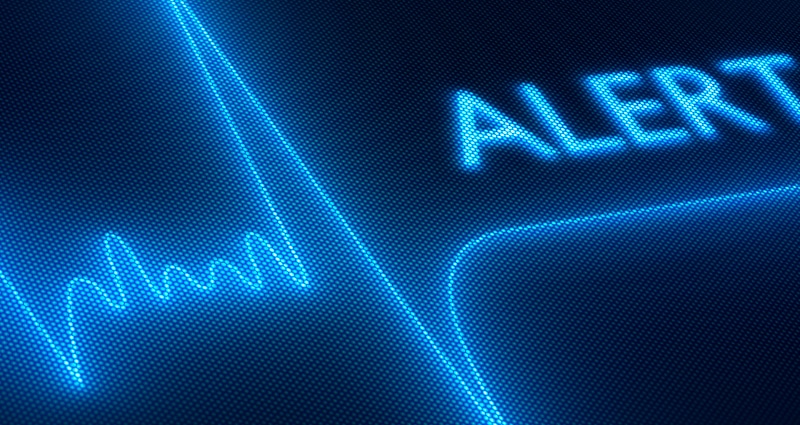 Alert screen on EKG