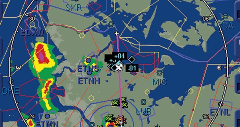 Aircraft radar display