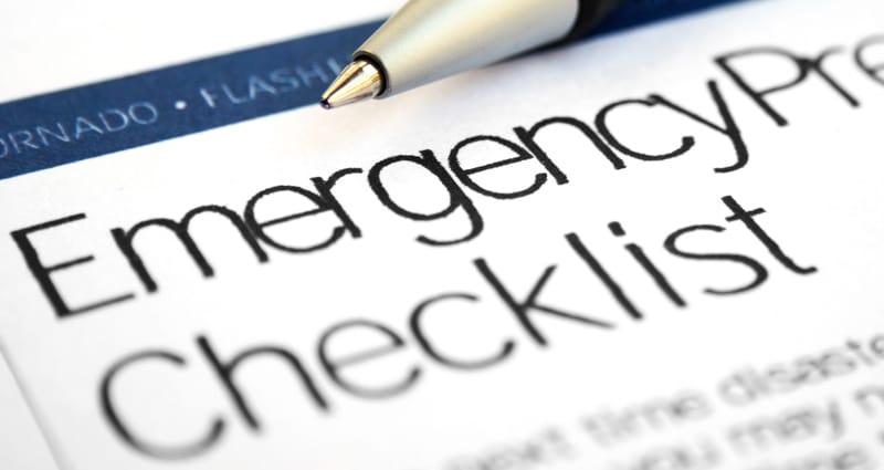 Emergency preflight checklist