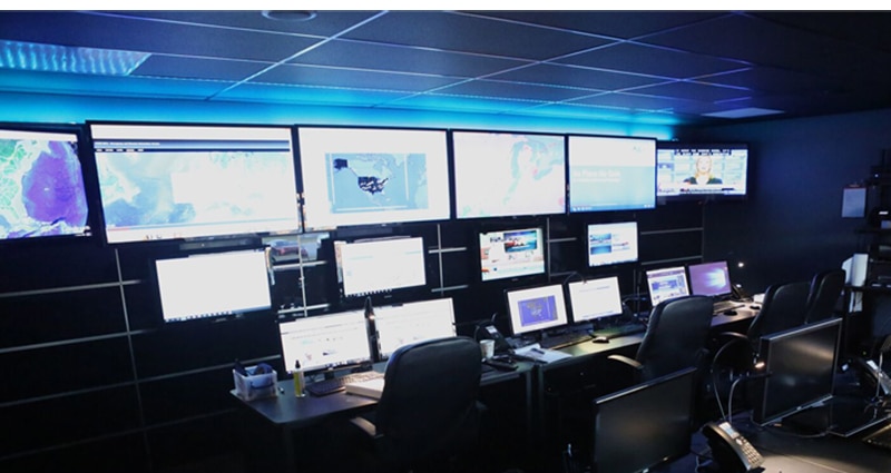 Air traffic control command center