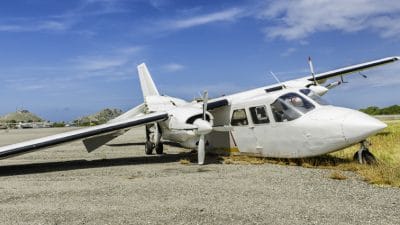 airplane crash on runway