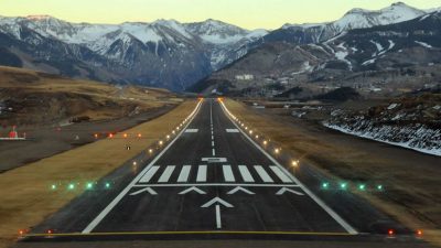 runway in the mountains