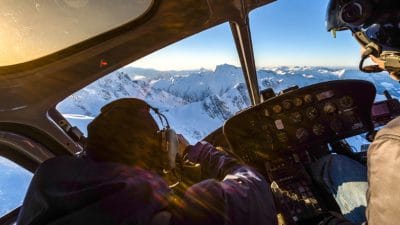 flying over mountatains