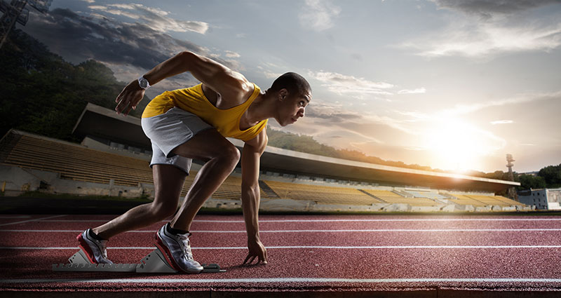 runner on track