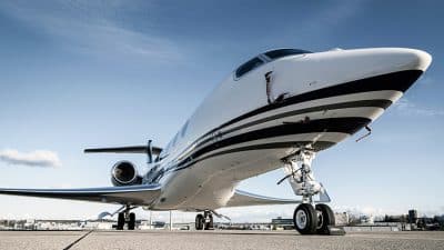 business aircraft at airport