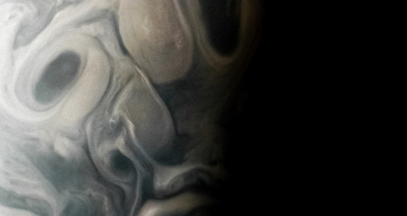 part of Jupiter taken by the NASA Juno spacecraft