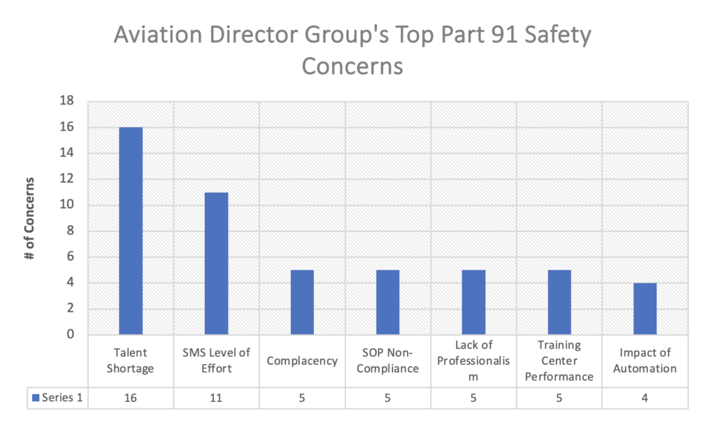 Aviation Director Group's Top Part 91 Safety Concerns table
